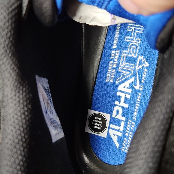 Nike Alpha Menace Pro 3 Football Cleats Black and Royal NWOB Men's 11.5 - Picture 7 of 8